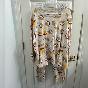 Old Navy Campfire Pajamas with S'mores Print